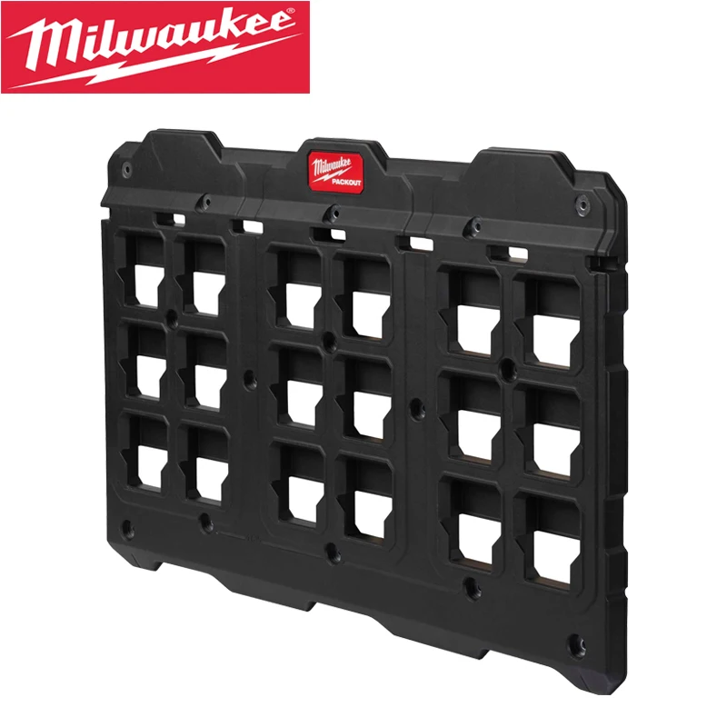 

Milwaukee PACKOUT Large Wall Plate Durable Wall Mounted Deposit Load Bearing 150 Pounds Storage Spare Tool 48-22-8487