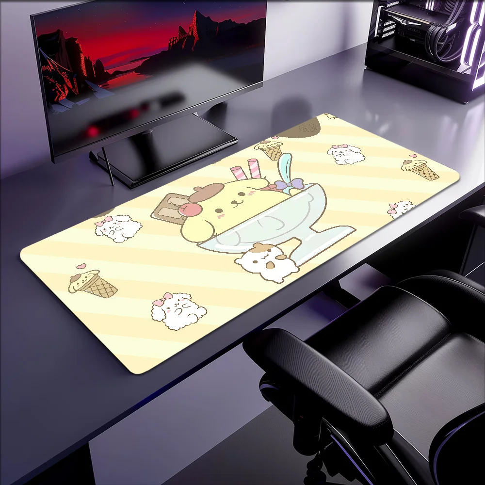 

Коврик для мыши P-Pudding с нескользящим краем, милый дизайн с собачкой, для офиса, учебы, игр, желтый, утолщенный, большой, для письма, подушка-подкладка