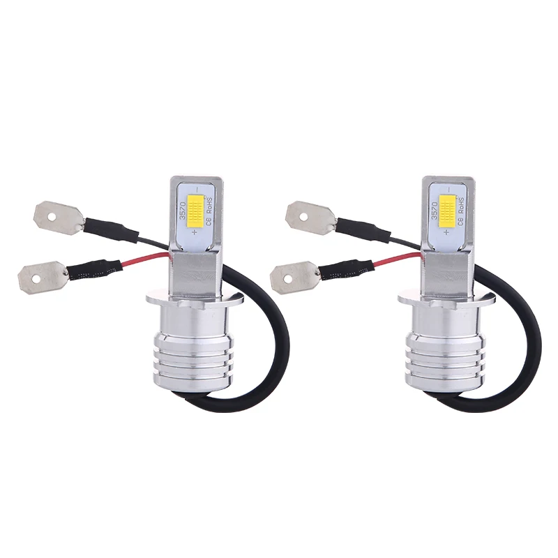 2Pcs Led H1 H3 Car Fog Light Bulbs DRL H4 H8 H9 H11 9005 9006 9012 H4 H7 Auto Lamp 6000K 6500K 80W 12V 24V 3750 Chips Headlight