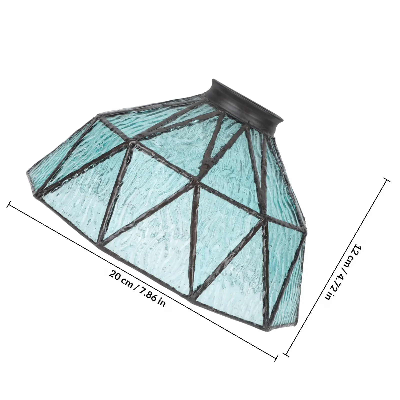 Vintage Glass Lampshade for Pendant Lamp Decorative Hanging Light Shade Elegant Textured Finish Replacement Light Bulb Cage Home