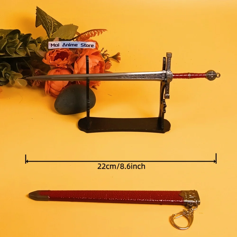 8.6in Red Elden Katana Metal Anime Blade Japanese Katana Real Ninja Knife Elden Damascus Sword Original Samurai Sabre Toy Gift
