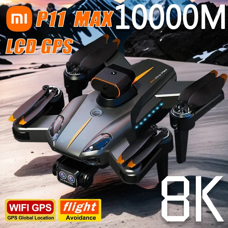 Xiaomi-Dron P11 Pro Max 8K, 5G, GPS, fotografía profesional HD, doble cámara, prevención de obstáculos, ANC, cuadricóptero sin escobillas, 10000M