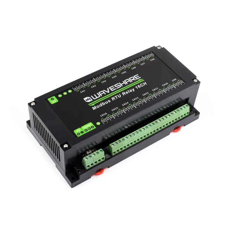 Industrial Modbus RTU 16-Channel Relay Board RS485 Communication with Multi-Isolation Protection Circuit