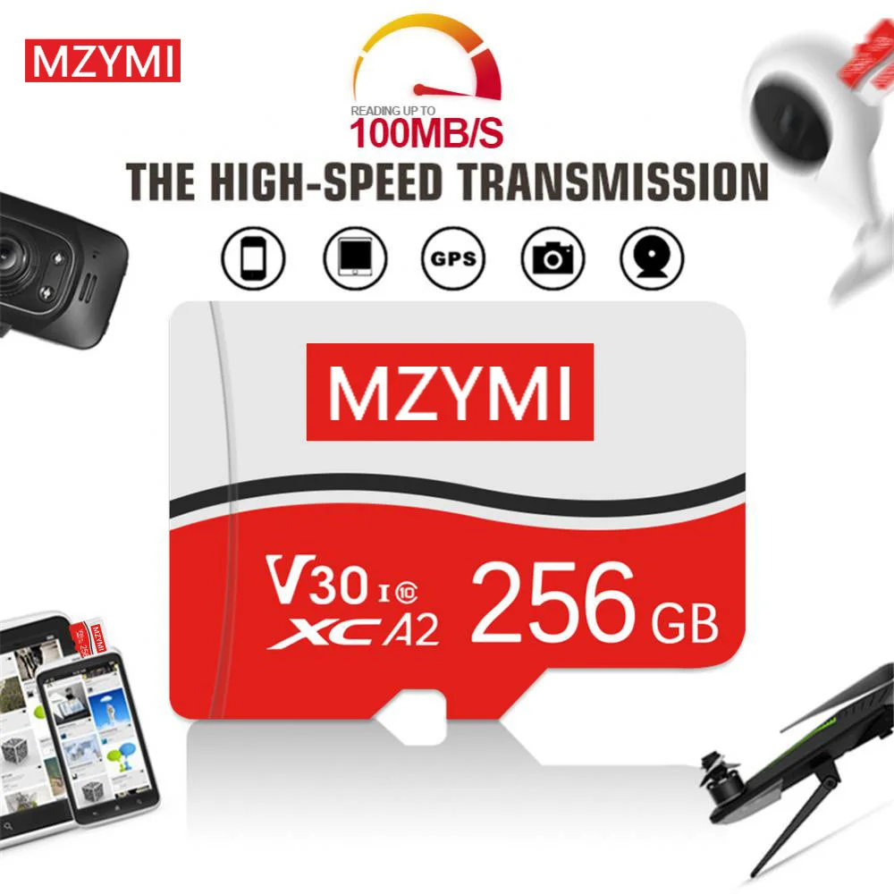 

MZYMI Original 2TB Micro TF Cards A2 V60 U3 1TB Mini Flash Memory Card 128GB 256GB 512GB High Speed For PC Phone Camera