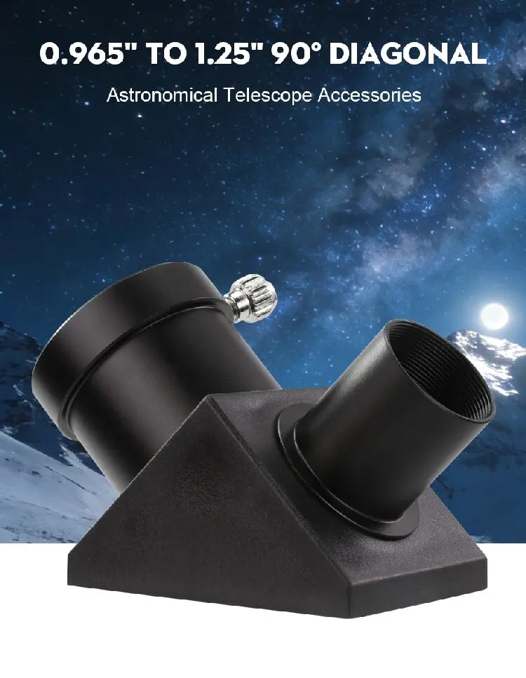 Datyson 0,965" bis 1,25" 90 ° Diagonaler Adapter als Teleskopzubehör für die Sternenbeobachtung – Detail 1