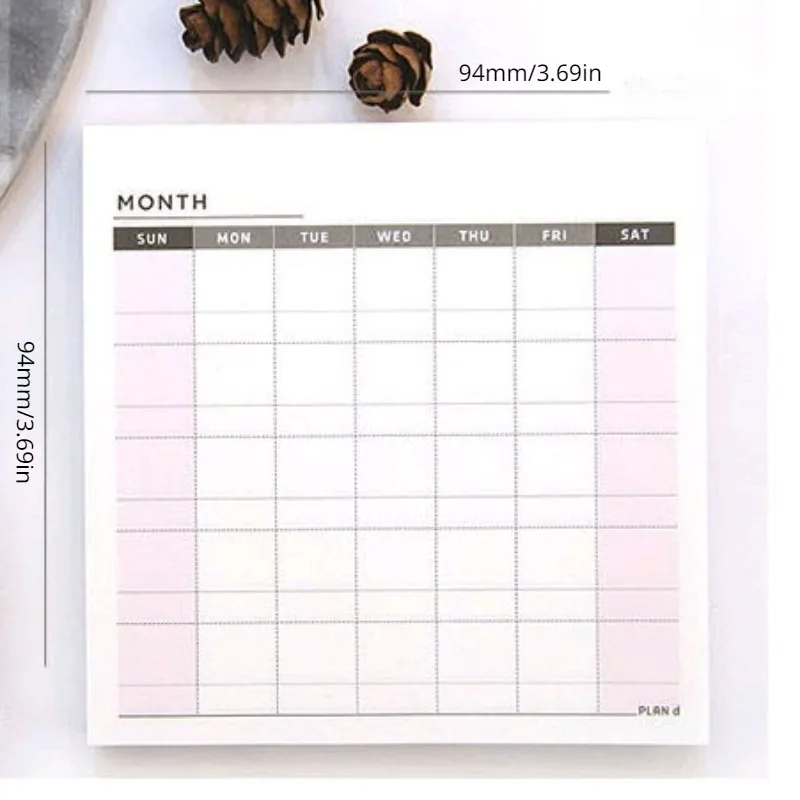 Libro planificador de trabajo semanal y mensual, Agenda Dokibook para niños, suministros escolares, 3 uds.