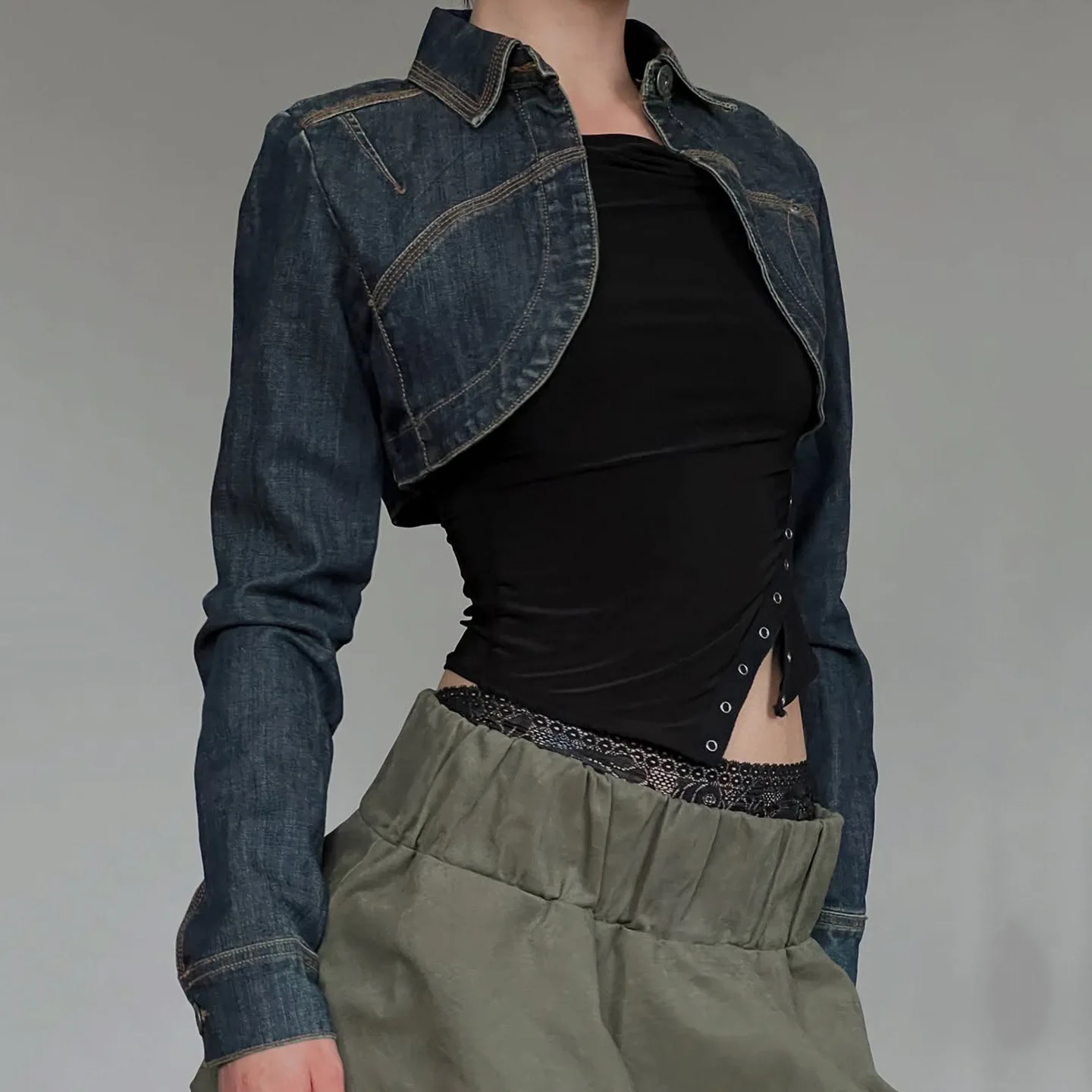 

Gtpdpllt Retro Washed Denim Jacket Coat Outerwears New Arrivals 2025 Street Fashion Cropped Jean Jackets