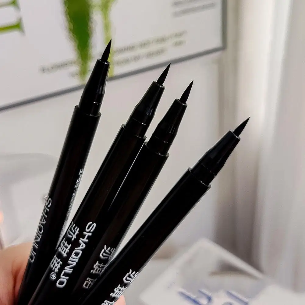 Long Lasting Black Liquid Eyeliner Waterproof Eye Liner Eyeliner Bloom Quick Cosmetic Pencil Not Liquid Drying Tool Natural L4J7