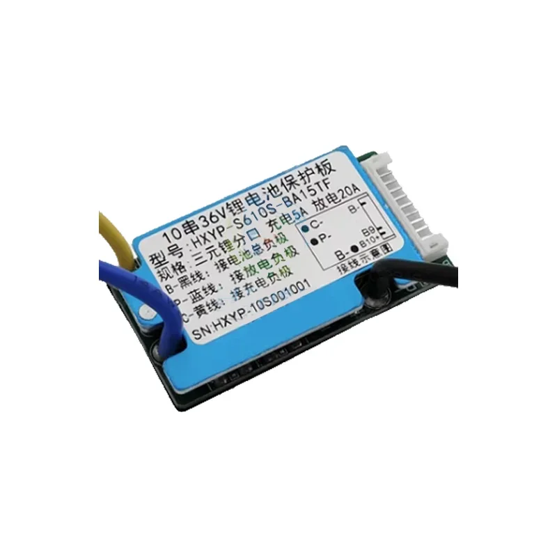 BMS 36V48V 10S13S 15A 18650 BMS for Ternary Lithium Battery Electric Bicycle Electric Vehicle BMS with Temperature Protection