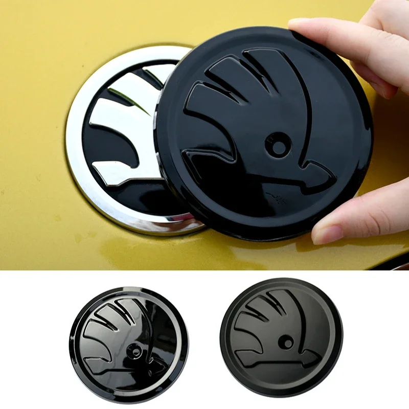 ABS Car Front Hood Cover Emblem Sticker for Skoda Rapid Kodiaq Karoq Kamiq Superb Octavia Rapid Spaceback Auto Badge Accessories