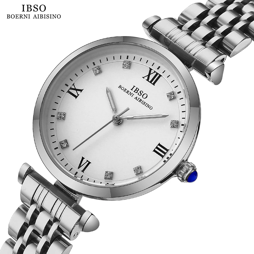 IBSO 2023 New Simple Design Women Quartz Watches Stainless Steel Strap Luminous 3ATM Waterproof  Hot Selling Watch Ladies #3662