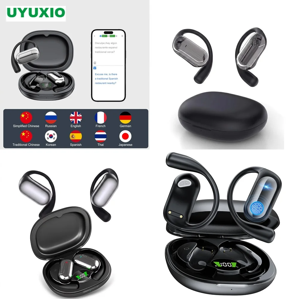 Advanced AI Translation Earbuds 144 Languages OWS Earphone OWS Open-Ear BT 5.4 4 Modes No Subscription Real-Time Translation