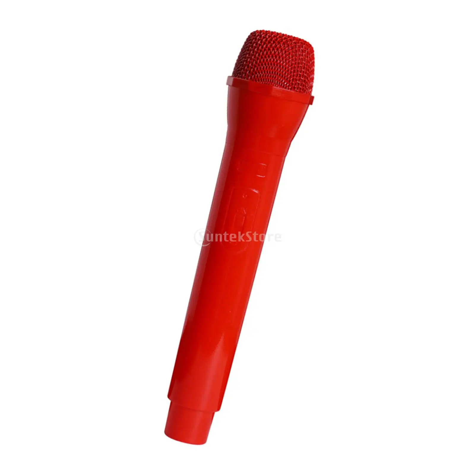 Simulated Kids Microphone Prop Karaoke Fun Stage Costume Prop Toy Pretend Play Mics for Girls Boys Children Funny Gift Red