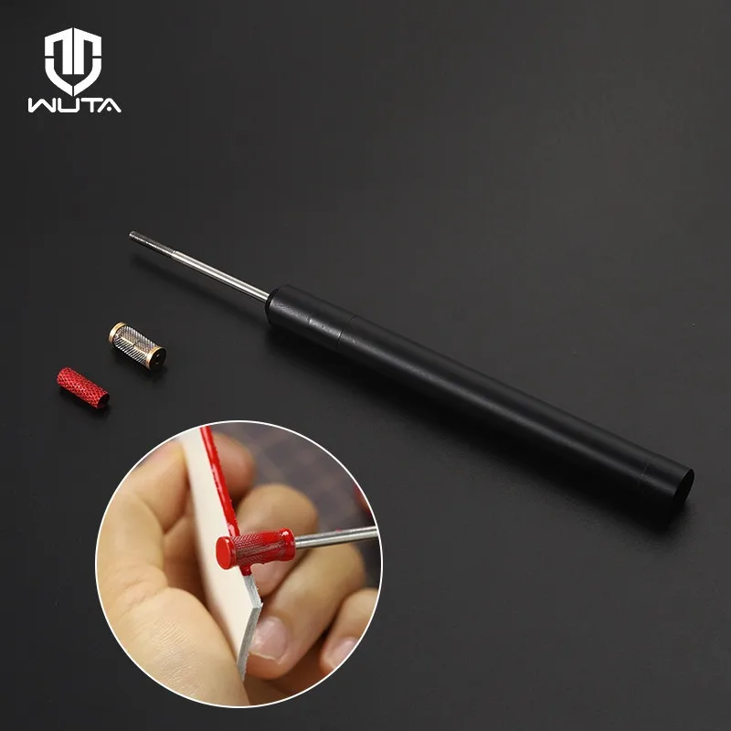 WUTA Leather Edge Oil Painting Pen Top Edge Dye Edge Paint Roller Pen Aplikator Speedy z 2-głowicowym narzędziem rzemieślniczym Standardowa wysyłka