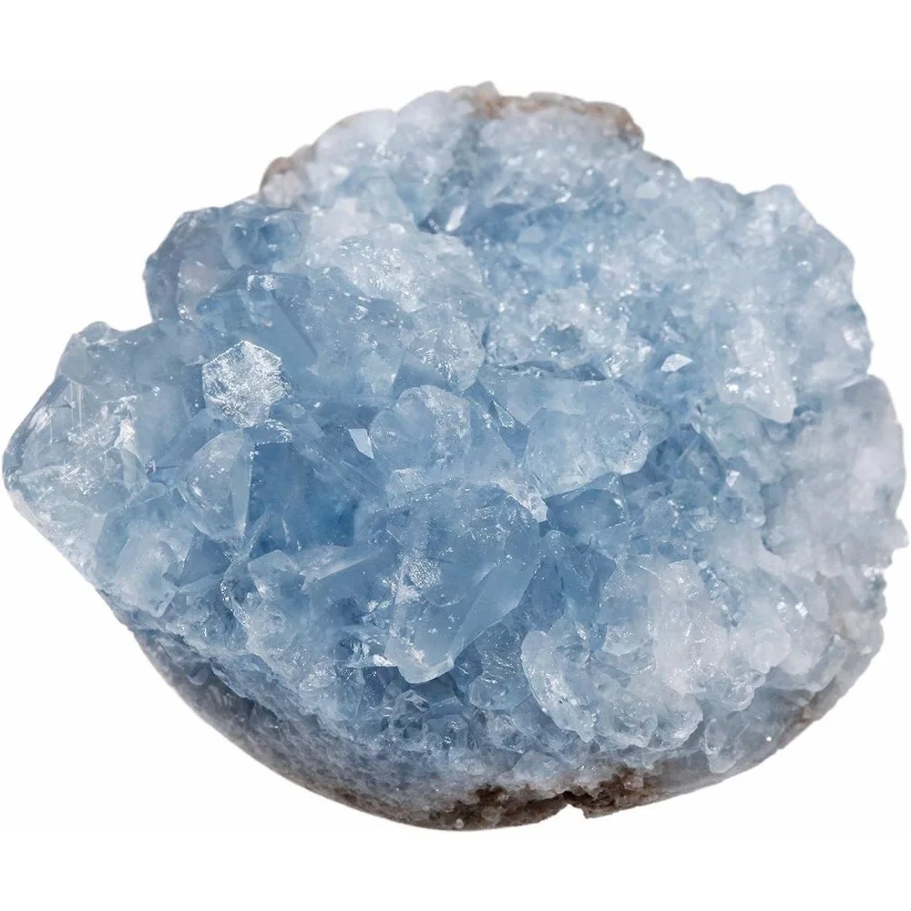 Natural Blue Celestite Geode Quartz Crystal Mineral Specimen Healing Large Celestite Versatile Healing Lapis Lazuli Cluster Real