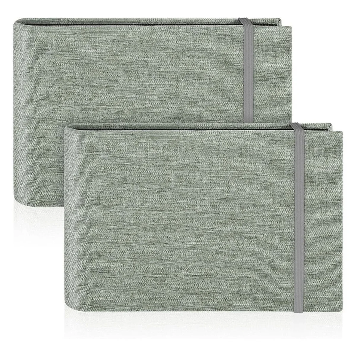 

2 Pack Small Photo Albums, 6x4 Slip in Photo Albums 200 Photos Mini Flip Photo Book Album Portable Cover Memory Gray