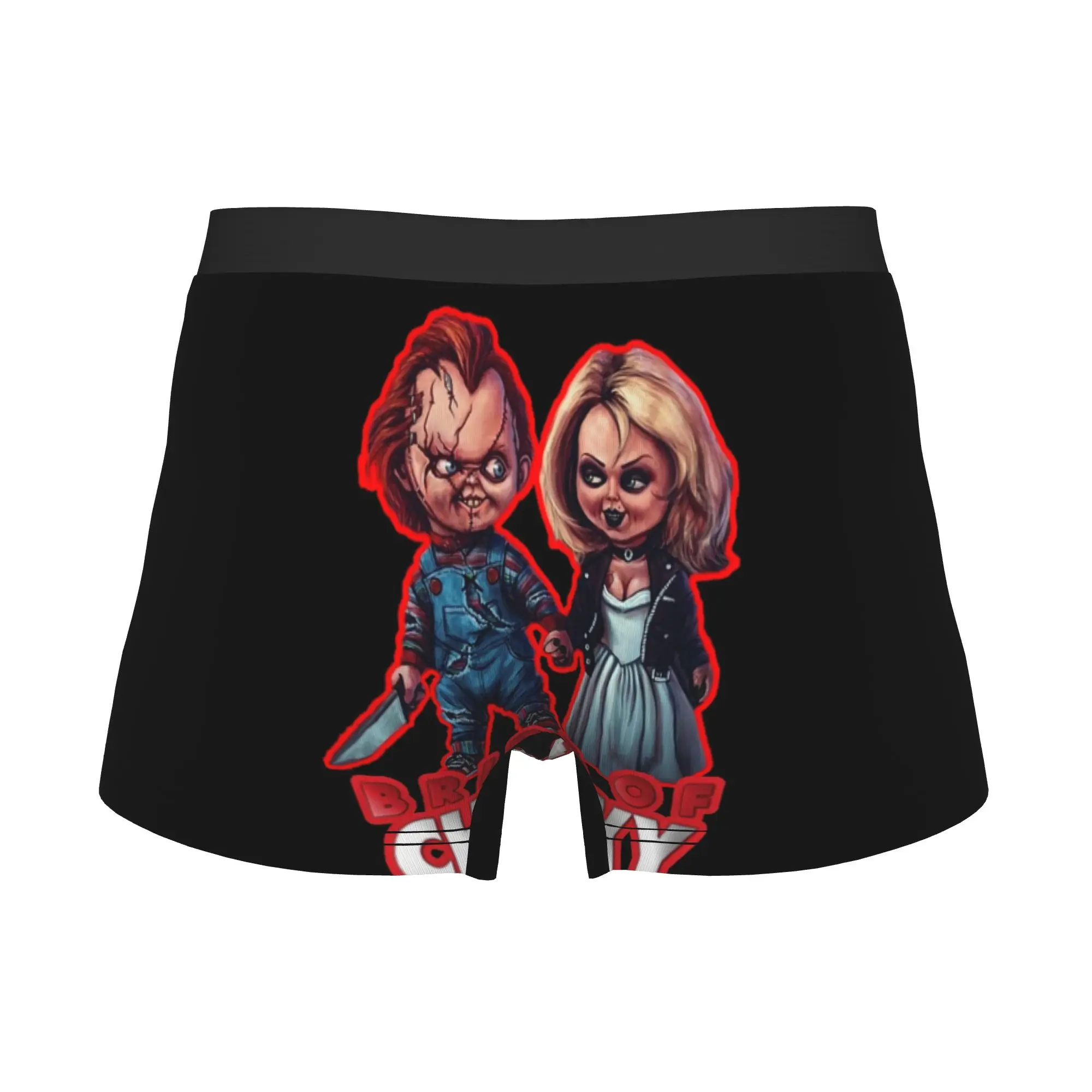 Chucky and Tiffany Boxers Shorts Men's Scary Bride of Chucky Briefs Underwear Novelty Underpants