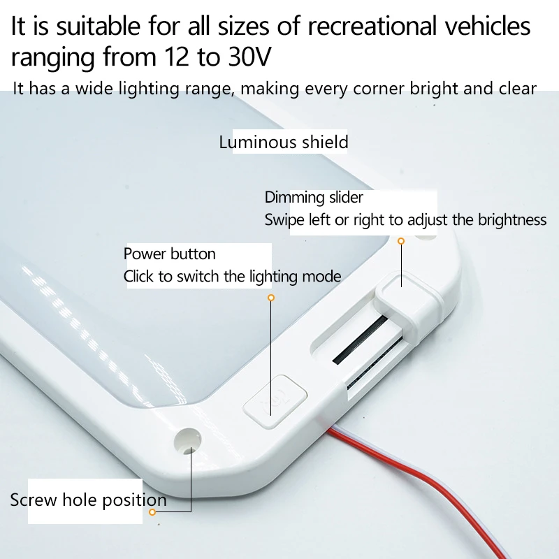 تركيبات إضاءة بارما ثلاثية الألوان لداخل السيارة، وأضواء السقف المربعة، وأضواء الليل للكابينة، وأضواء القراءة، وأضواء LED #1