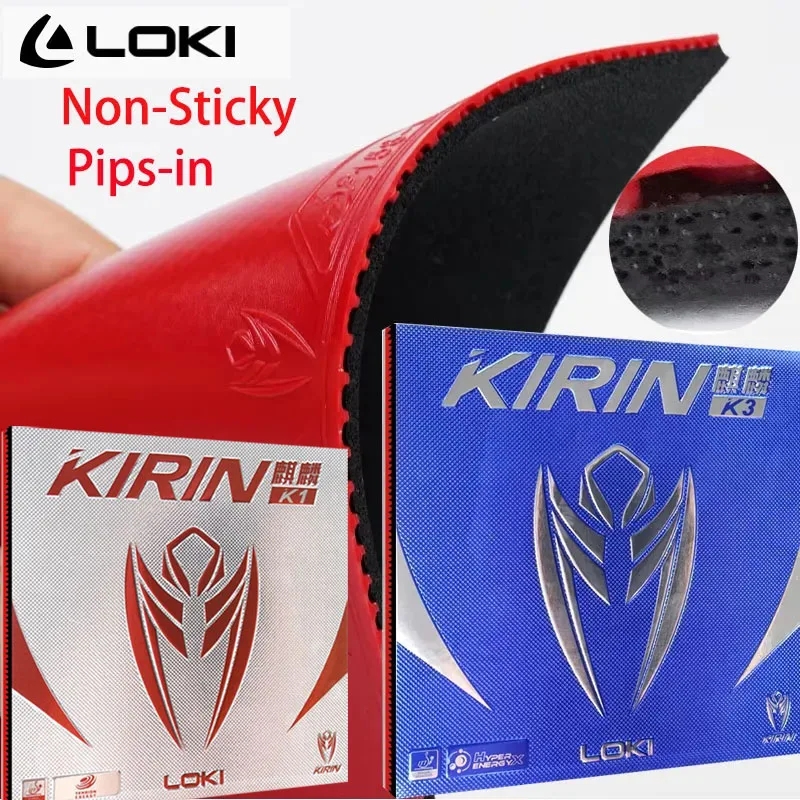 

LOKI KIRIN K1 K3 Pips-in Table Tennis Rubber Sheet Non-Sticky Ping Pong Rubber Sheet with Cake Sponge Fast Attack ITTF Approved