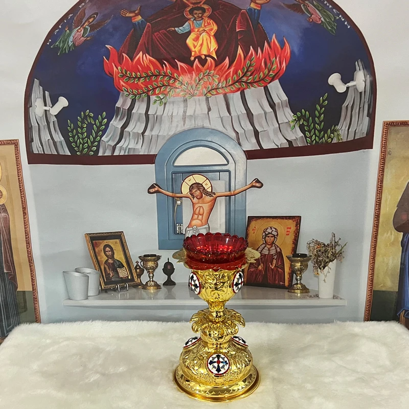 Orthodox Gold Candle Holder Religious Candlestick Votive Candelabra Christian Catholic Church Decoration Supplies подсвечники