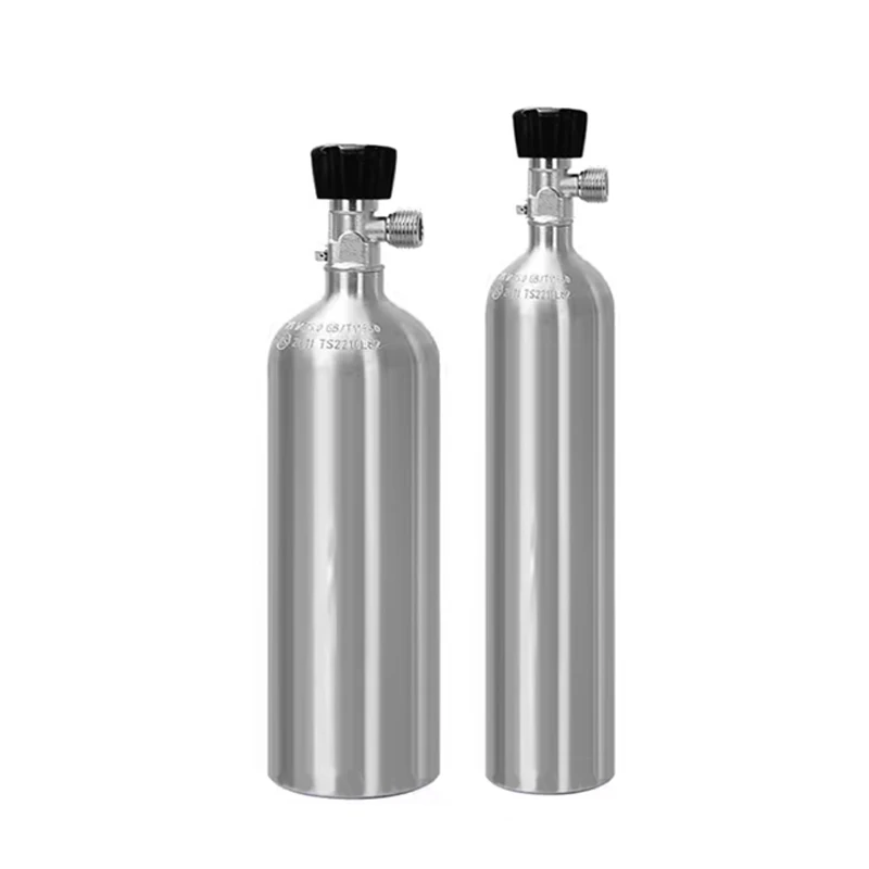 Fish tank CO2 cylinder CO2 explosion-proof oxygen filled cylinder Aquarium aluminum alloy high-pressure aluminum cylinder 0.6-1L