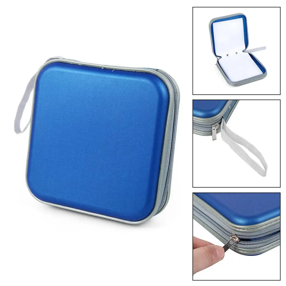 Portable Plastic CD DVD Storage Bag Zipper Disc Organizer Case Holder Wallet for Home Car, Multiple Colors Available