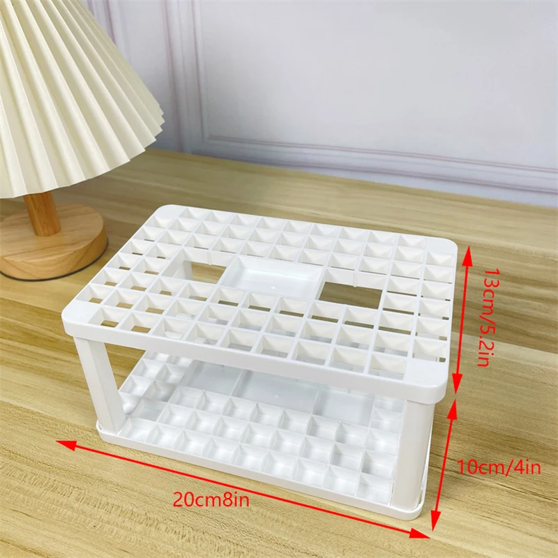 Soporte de almacenamiento para brochas de maquillaje, estante organizador de gran capacidad con múltiples orificios, tubo de plástico para insertar pinceles