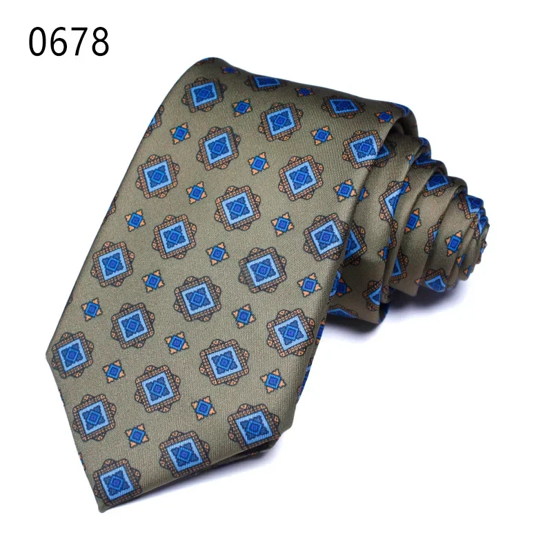 Hand tied tie for direct supply of polyester men's tie, spot printed business tie, one piece