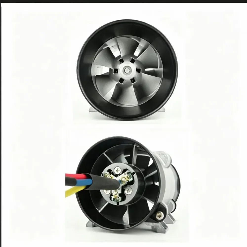 1PC 12V High-Power Electric Turbocharger Metal Ducted DC Brushless Motor for Car Modification 380W Voltage Range 7.4V-16.8V Curr