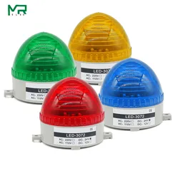Pequena luz de alarme stroboscopic luz de advertência led-3072 luz de sinal piscando alarme de luz silenciosa 12v24v220v