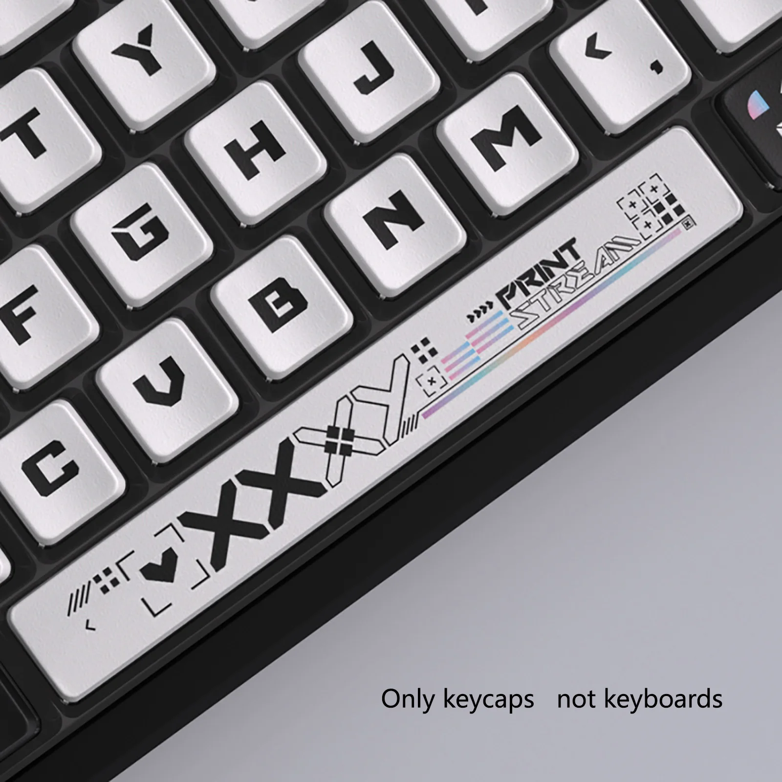 122 Keys Black White Pudding Theme Keycaps Keycaps Four Side Transparent PBT Mechanical Gaming Keyboard For MX Swtiches Key Caps