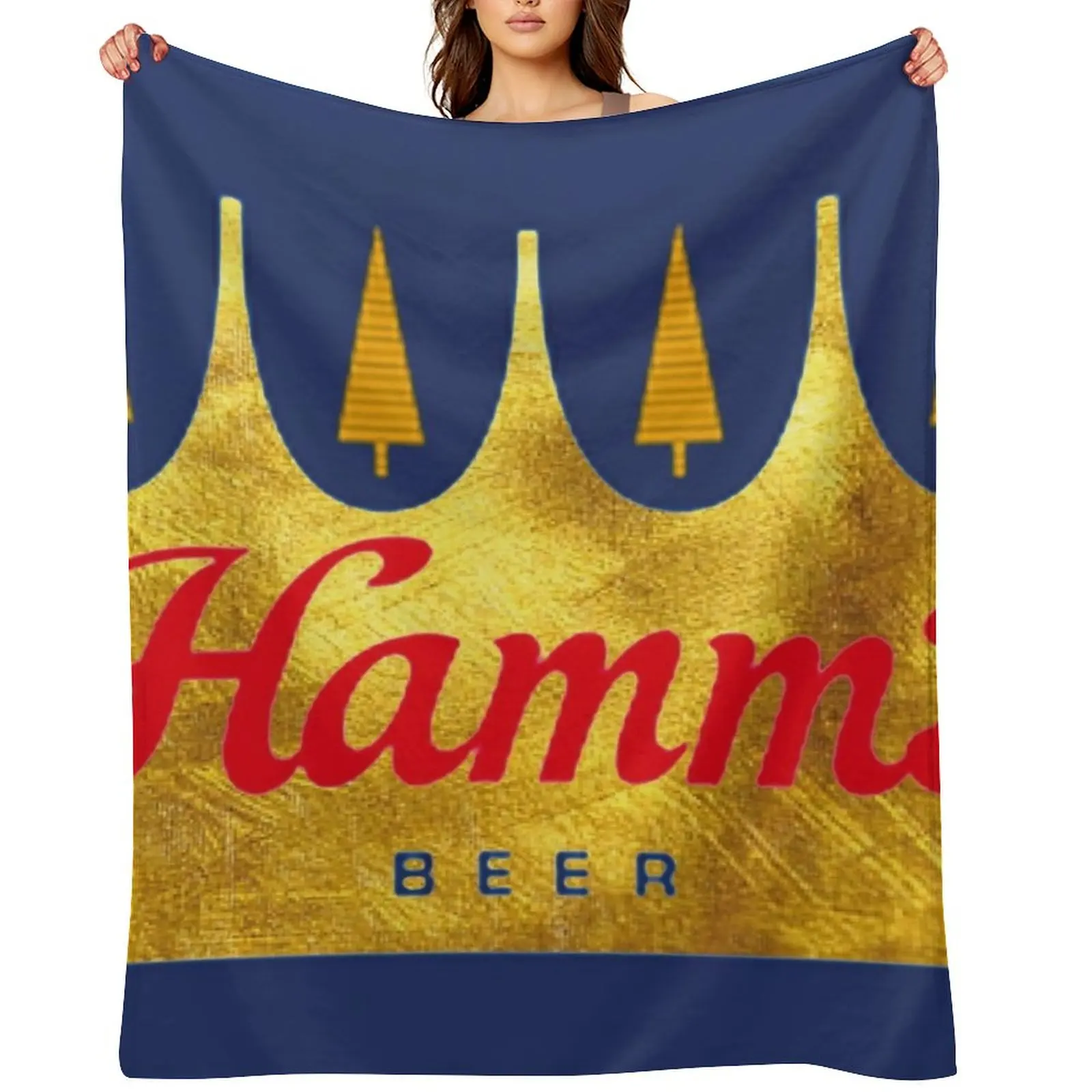 

Hamms beer Classic T-Shirt Throw Blanket Retros Hairy Bed Fashionable Bed linens Blankets