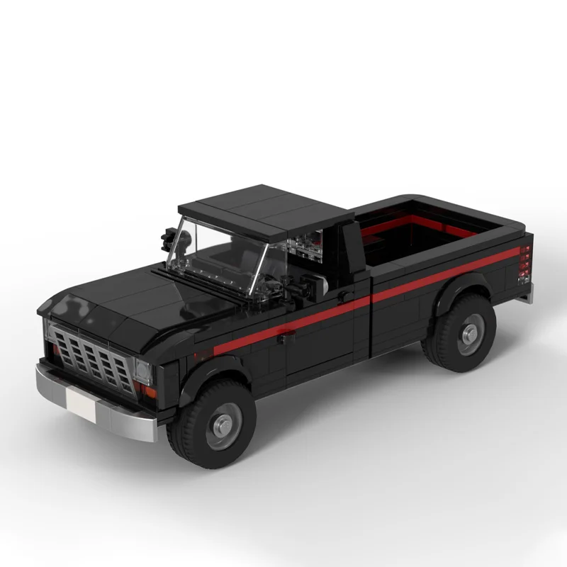 

440 шт. MOC Fordes F-250 с одной кабиной, 8-широкий пикап, Премиум, модель «сделай сам», строительные блоки, игрушки на день рождения, подарок