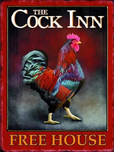 Cock Inn Pub Bar Wall Poster Tin Sign Vintage BBQ Restaurant Dinner Room Cafe Shop Decor