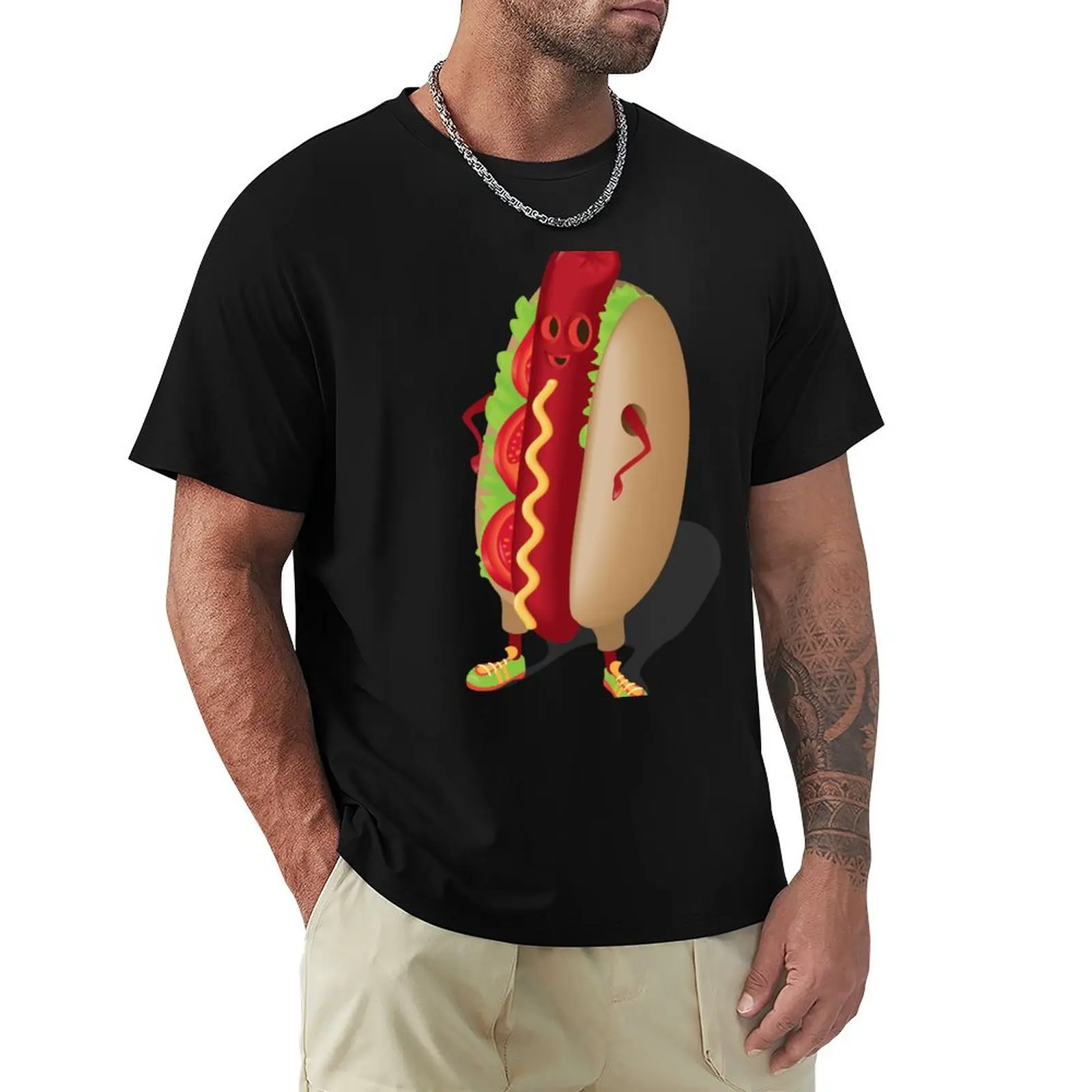 Happy Hotdog T-Shirt UV Sun Protection Tee Shirt