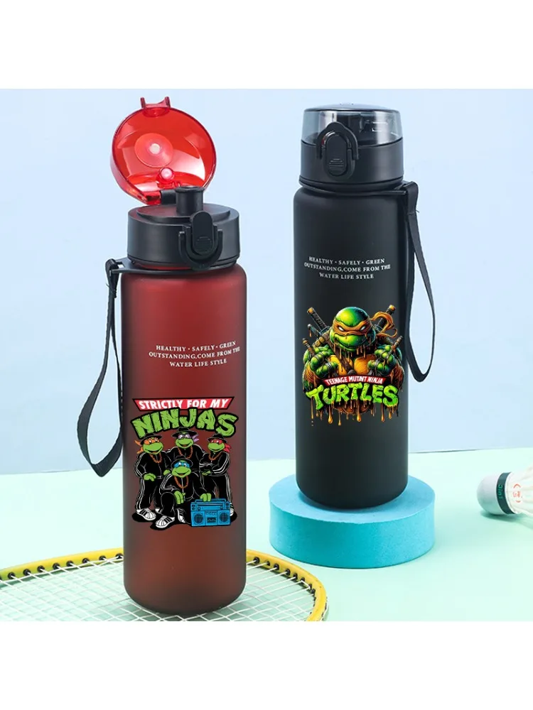 Gourde de sport givrée 650 ml Teenage Mutant Ninja Turtles, motif dessin animé, pour adulte, portable, pour activités de plein air et fitness, cadeau pour enfant