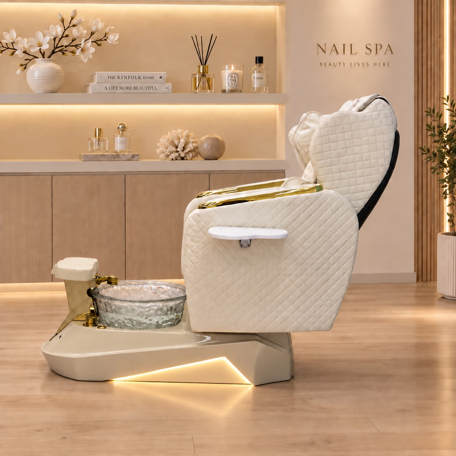 Factory Customized Luxury Pedicure Chairs Fully Automatic Lying Pedicure Foot Spa Pedicure Massage Chair for Nail Beauty Salon - view 5