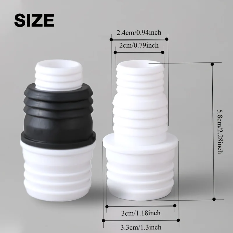 Plastic Washing Machine Drain Hose Extension Adapter Reducer Connector 25mm To 30mm Water Pipe Joint Accessory