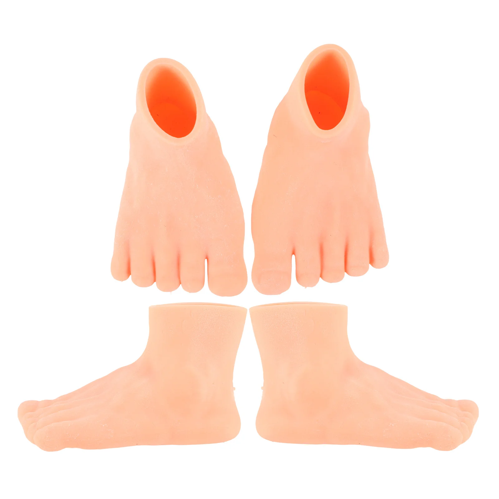 

2Pairs Creative Dog Foot Covers Stretchable Fake Human Feet for Pets Interactive Chase Chew Exercise Small and Large Dogs