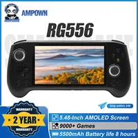 AMPOWN ANBERNIC RG556 Handheld Game Console Players 5.48'' AMOLED Screen Portable Game Console Retro Game Console Video Games