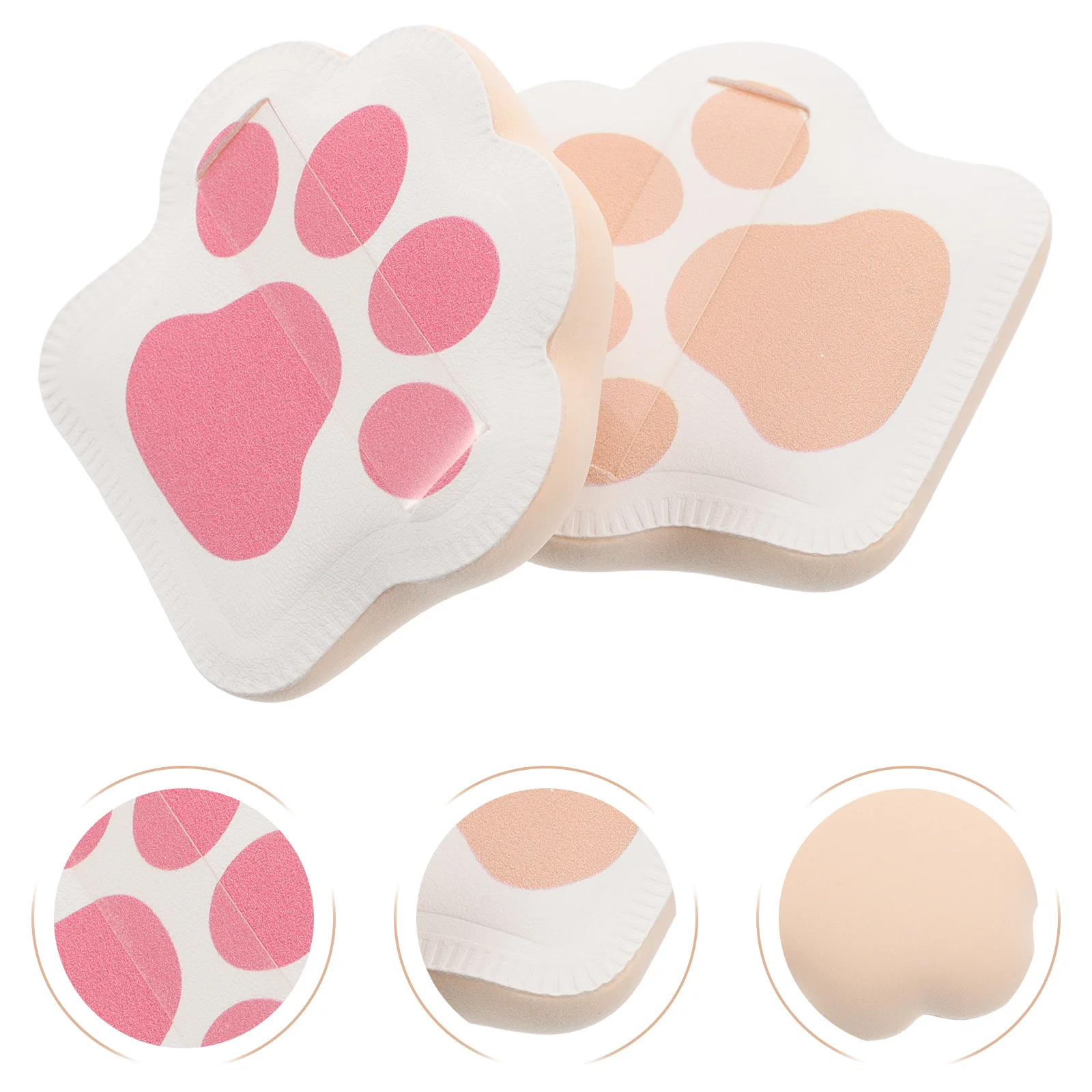 

2Pcs Cat Paw Makeup Sponge Small Cushion Puff Versatile Soft Texture Foundation Powder Makeup Applicator Mini Powder Puff