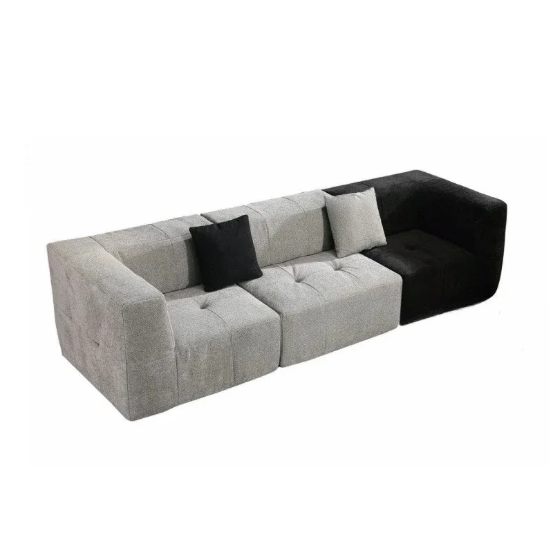 Compressed chocolate plaid sofa