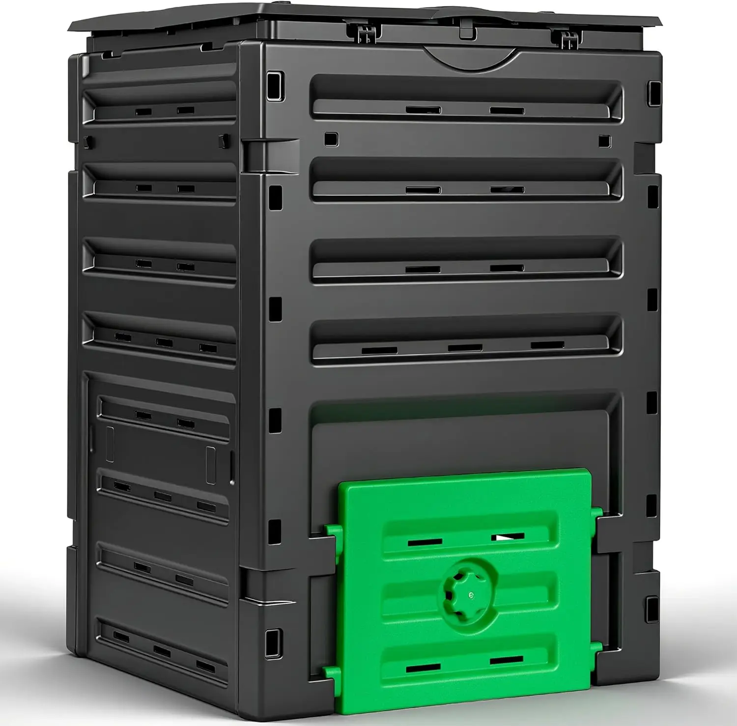 صندوق سماد للملحق الخارجي مادة خالية من مادة BPA -120 جالون (450 لتر) صندوق سماد كبير للتهوية سهل التجميع، جديد #2