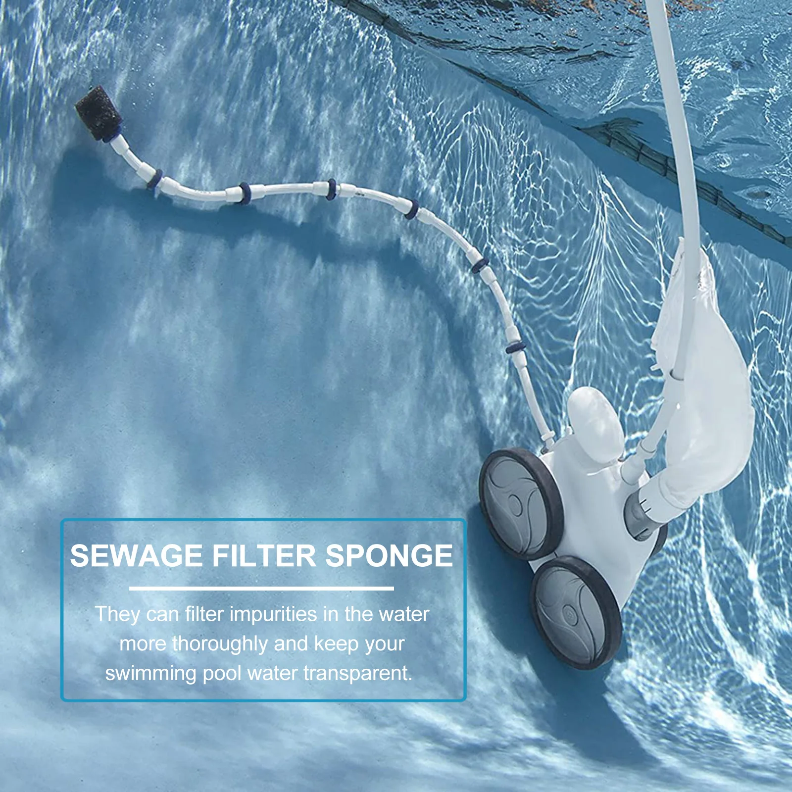 

2Pcs Cylinder Filter Sponge High Cleaning Sponge Filter Replacement Purification Device for Swimming Pool Use