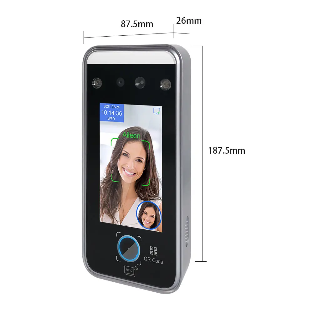 API SDK Free Software AI Face Recognition Access Control  Scanner Time Attendance Machine With WiFi TCP/IP
