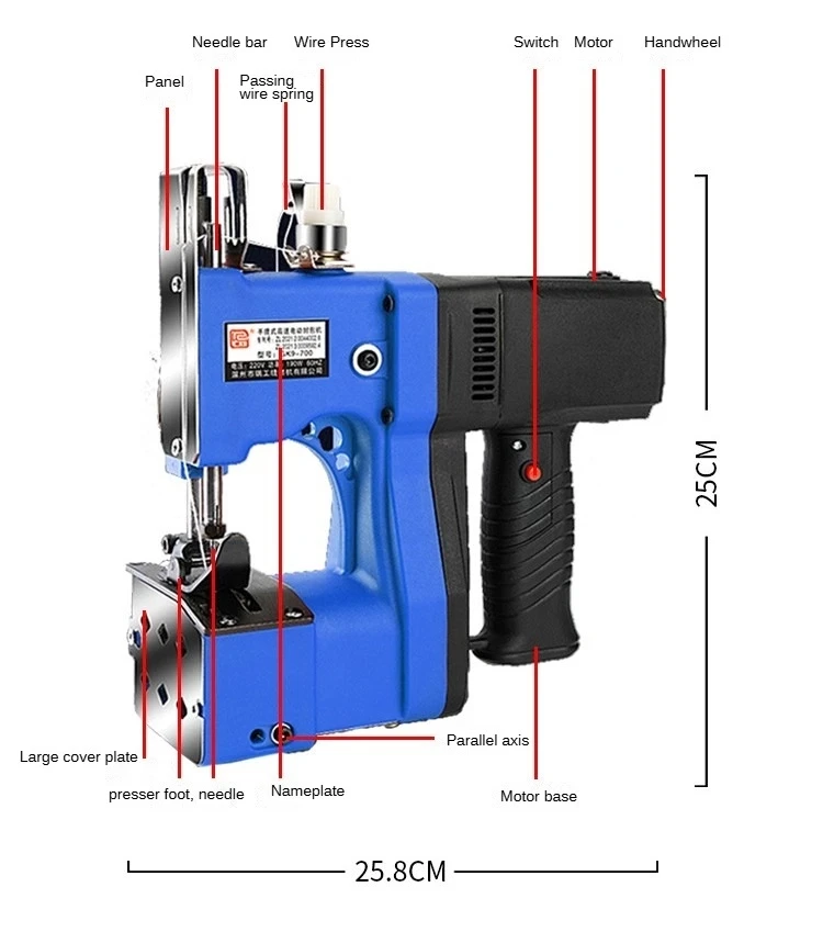 

GK-700 Portable Sewing Machine Non Woven Bag Sealing Machine Outdoor Packaging