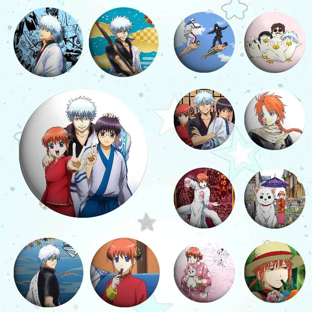 Anime G-Gintama For Clothes Anime Enamel Pin Cute Things Cartoon Cosplay Badges On Backpack Brooch Art Gifts
