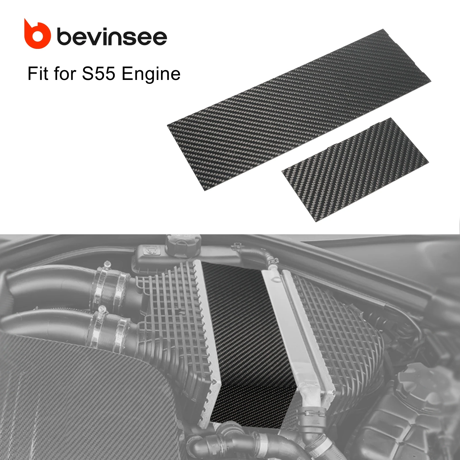

BEVINSEE Carbon Intercooler Cover for BMW S55 M2 F87,M3 F80,M4 F82 F83