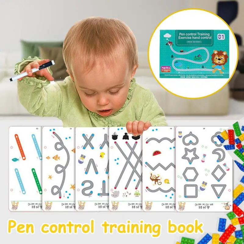 Write And Wipe Pen Control Creative Educational Board Books Kid Educational Toys For Above 3 Years Kids Girls Boys Teens For