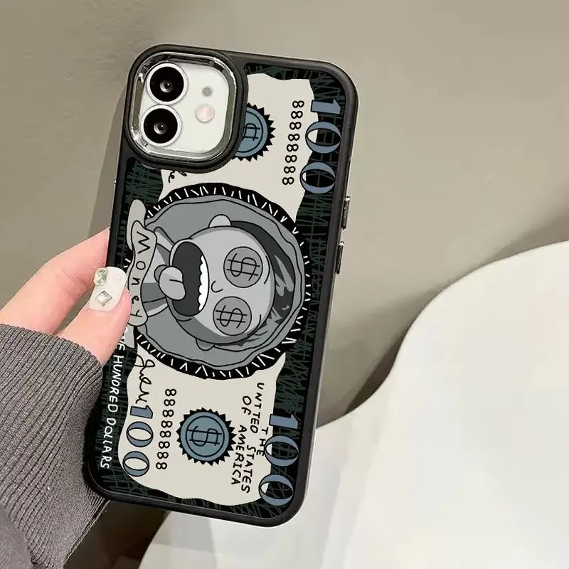 Bank Note Money Fun High Quality Phone Case For iPhone 16 15 14 13 12 11 Pro Max XR XS Max 7 8 Plus Y2K Fashion Cartoon Cover